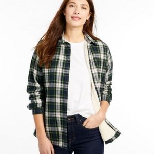 Women's L.L. Bean fleece lined flannel